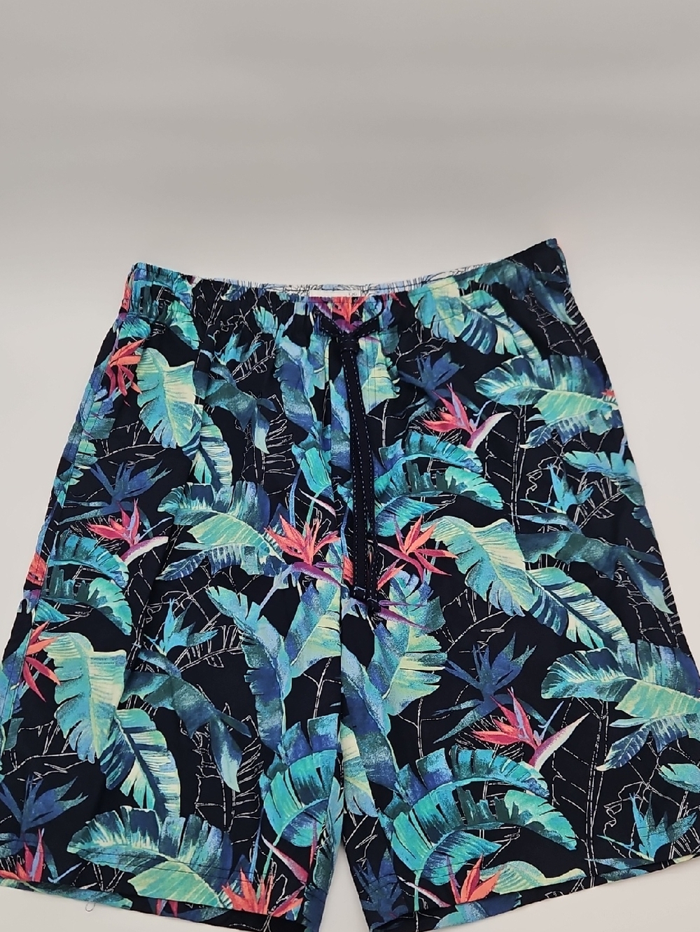 Tommy Bahama Navy Tropical Leaf Print Men’s Shorts